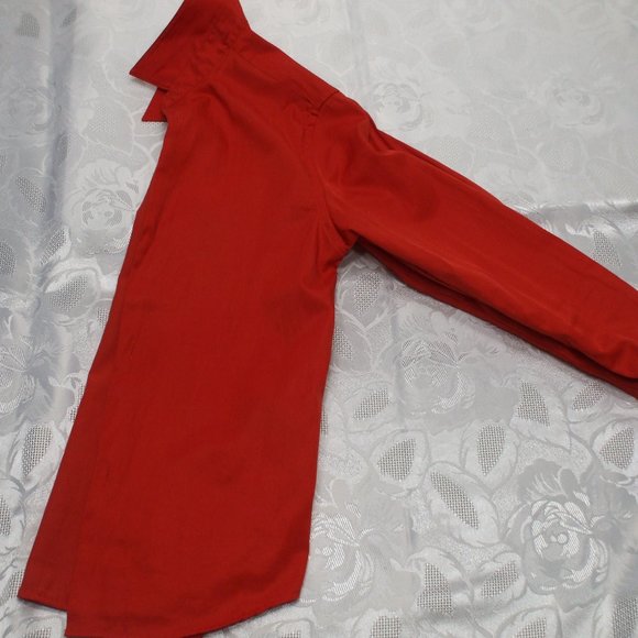 Eleganza Junior Red Long Sleeve Shirt Size 10 - Picture 4 of 5